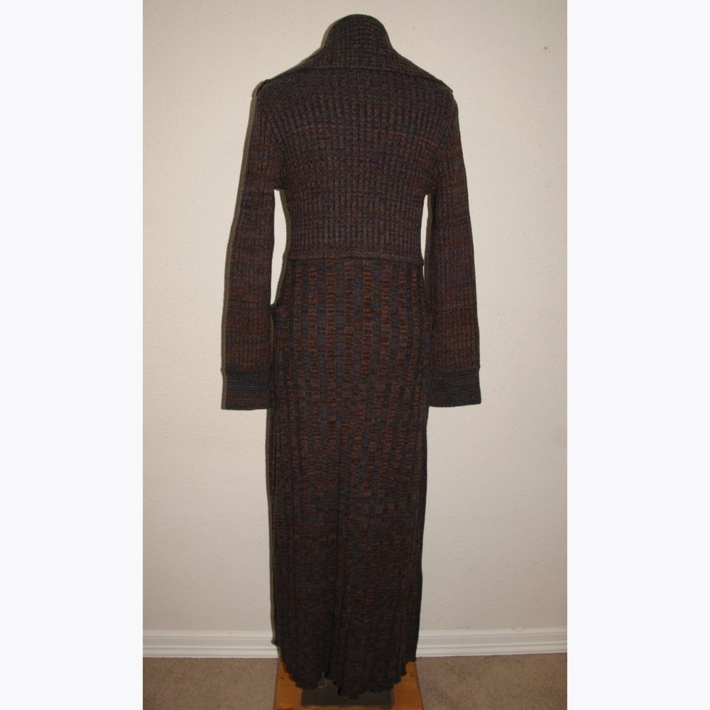 Vintage 70's ARTE Long Cardigan Sweater Duster S/M - Picture 7 of 8